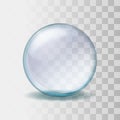 Realistic transparent glass sphere illustration Royalty Free Stock Photo