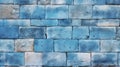 Realistic Trompe-l\'oeil Blue Stone Wall Surface With Luminous Quality