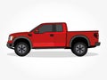 Realistic truck illustration with details and shadow effect Royalty Free Stock Photo