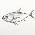 Tuna Sketch Illustration: Bold Graphic Depictions Of Transfixing Marine Scenes