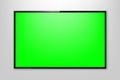 Realistic TV screen. TV screen mockup. Modern stylish lcd panel. Monitor display with chromakey. Blank television Royalty Free Stock Photo