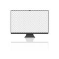 Realistic TV screen. Modern LCD wall panel, LED type. Vector mock up Royalty Free Stock Photo