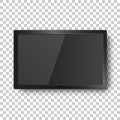 Realistic tv screen vector icon in flat style. Monitor plasma il