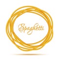 Realistic Twisted Spaghetti Pasta Circle Frame