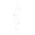 Realistic underwater fizzing air bubbles isolated on white background. Sparkling water, air bubbles Royalty Free Stock Photo