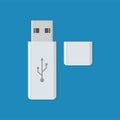 Realistic usb stick for device connection vector Royalty Free Stock Photo