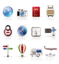 Realistic, Vacation, Holiday and Travel Icons