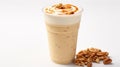 Realistic Vanilla Smoothie With Peanut Butter And Pecans