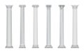 Realistic vector ancient greek rome column capitals set. Royalty Free Stock Photo