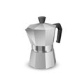 Realistic vector of beautiful italian aluminium coffee mocca kettle