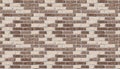 Realistic vector brown and grey brick wall pattern horizontal background. Flat old beige wall texture. Grunge textured Royalty Free Stock Photo