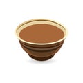 Realistic vector clay pot, traditional European pottery ideal for baking food