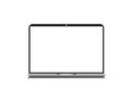 Realistic Vector Digital White desktop computer display screen smartphone tablet portable notebook or laptop and taplet. Outline Royalty Free Stock Photo