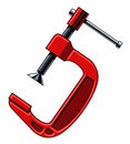 Realistic vector G clamp illustration.