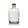 Realistic vector glass bottle