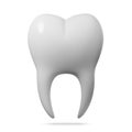 Realistic Vector Human Tooth, Close-Up, Front View Royalty Free Stock Photo
