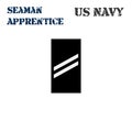 Realistic vector icon of the armband chevron of the Seaman Apprentice of the US Navy Royalty Free Stock Photo