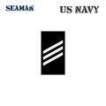 Realistic vector icon of the armband chevron of the Seaman of the US Navy Royalty Free Stock Photo