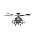 Realistic vector icon military attack helicopter military air forces of the United States. Apache Royalty Free Stock Photo