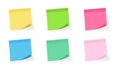 Realistic vector illustration of colorful sticky notes.