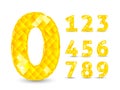 Realistic vector illustration with diamond numbers set Royalty Free Stock Photo