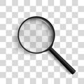 Realistic vector illustration of a magnifying glass at an angle Royalty Free Stock Photo