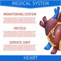 Realistic Vector Illustration Medical System Heart