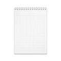 Realistic vector illustration notepad of square paper. Notepad mock up isolated on white background. Vector EPS10 Royalty Free Stock Photo