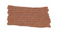 Brown Brick Wall Texture Segment, vector design Generative AI Royalty Free Stock Photo