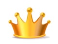 Realistic vector illustration of shiny golden metal king crown i