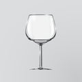 Realistic vector illustration of a wine glass. Royalty Free Stock Photo