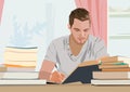 Realistic vector illustration of writer