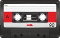 Realistic vector image of an audio compact cassette. png format Royalty Free Stock Photo