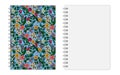 Cover design of notebook with floral pattern