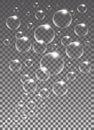 Realistic vector isolated Soap Bubbles for decoration