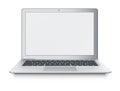 Realistic vector laptop ultrabook isolated on white background. Royalty Free Stock Photo