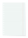 Realistic vector lined notebook sheet Royalty Free Stock Photo