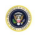 Realistic vector logo of the Seal of the President of the United States Royalty Free Stock Photo