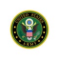 Realistic vector logo of the United States Army