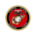 Realistic Vector Logo Of The United States Marine Corps