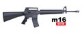 Realistic vector M16 rifle isolated on a white