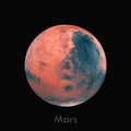 Realistic vector Mars planet