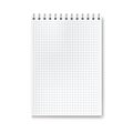 Realistic vector math ruled notebook