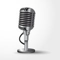 Realistic vector microphone icon for song