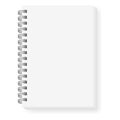Realistic vector mock-up of an open notepad, top view. Royalty Free Stock Photo