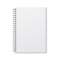 Realistic vector notebook design. Diary blank office document. Note book sheet