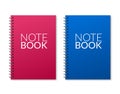 Realistic vector notebook design. Diary blank office document. Note book sheet