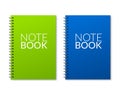 Realistic vector notebook design. Diary blank office document. Note book sheet