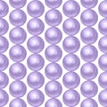 Vector realistic purple pearls seamless pattern