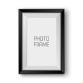 Realistic vector picture frame isolated on white background